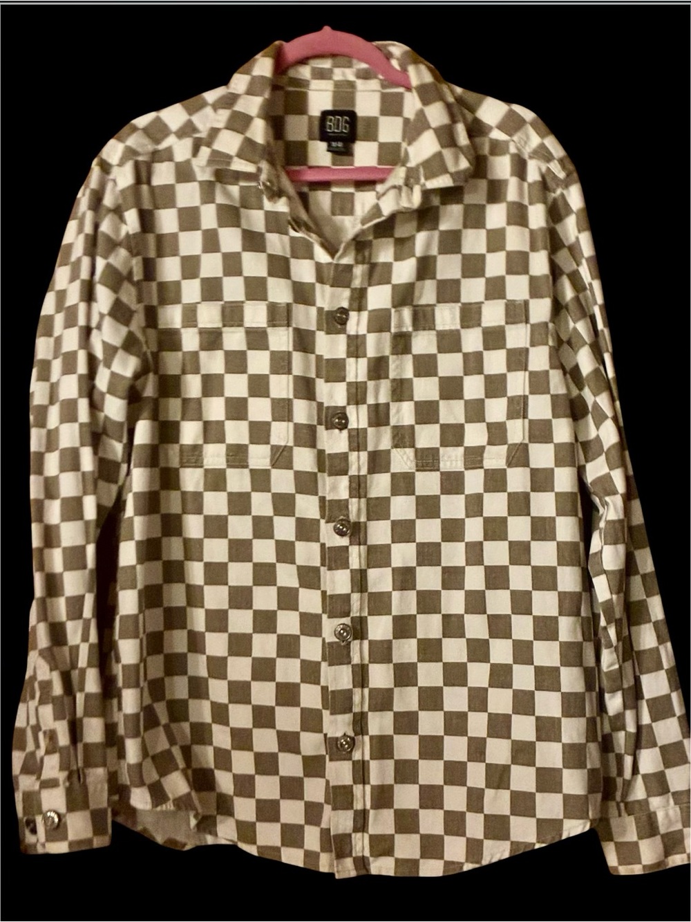 BDG Urban Outfitters Checkerboard Button Down Long Sleeve Shirt
Men’s Medium